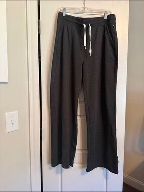 Free Fly Apparel Black Track Pants with White Drawstring